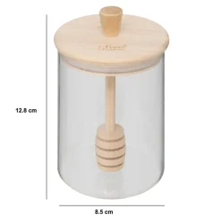 5five Pot à miel avec couvercle bois, 0,4L