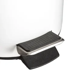 5five Poubelle à couvercle bambou 3L, Blanc