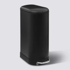5five Poubelle à pédale métal 30L, Noir Ariane