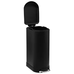 5five Poubelle à pédale métal 30L, Noir Ariane