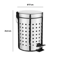 5five Poubelle cube inox 3L
