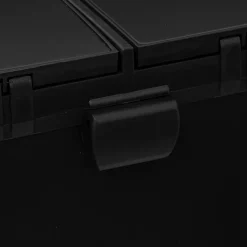 5five Poubelle de tri sélectif à pédales métal 2x30L, Noir