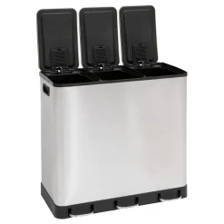 5five Poubelle de tri 3X18L, Inox