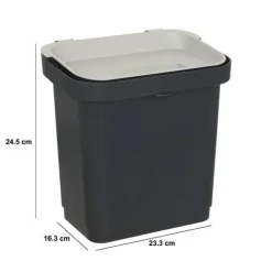 5five Poubelle, Manuel, 5 l, Noir