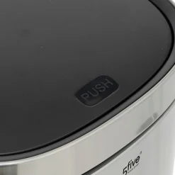 5five Poubelle métal 50L avec ouverture pression, Gris