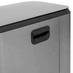 5five Poubelle métal 50L, Inox finition mat