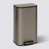 5five Poubelle métal 30L, Inox finition mat