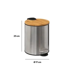 5five Poubelle métal Soft Close 3L, Métal