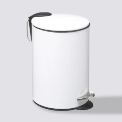 5five Poubelle métal Soft Close 3L, Blanc