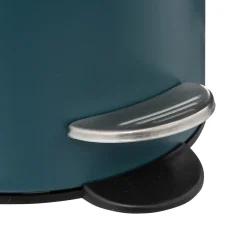 5five Poubelle métal Soft Close 3L, Bleu pétrole