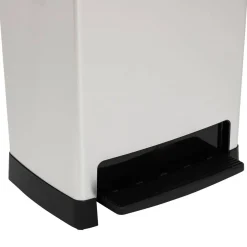 5five Poubelle, Pédale, 50 l, Argent