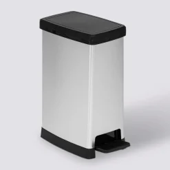 5five Poubelle plastique slim 40L, Gris