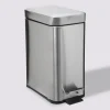 5five Poubelle rect soft close inox 5l