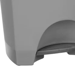 5five Poubelle rectangulaire à pédale plastique 42L, Gris