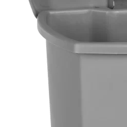5five Poubelle rectangulaire à pédale plastique 42L, Gris