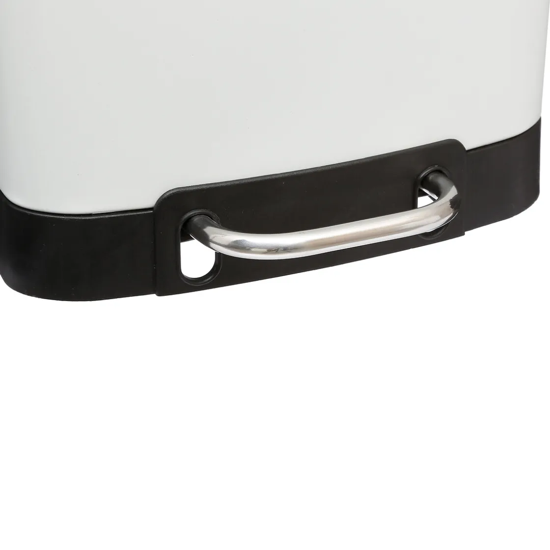 5five Poubelle rectangulaire à pédale métal 6L, Blanc