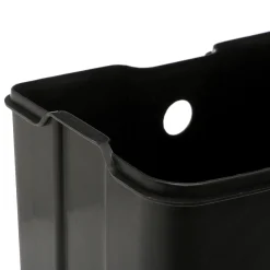 5five Poubelle rectangulaire à pédale métal 6L, Blanc