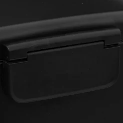 5five Poubelle rectangulaire à pédale métal 50L, Noir