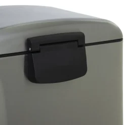 5five Poubelle rectangulaire à pédale métal 30L, Inox