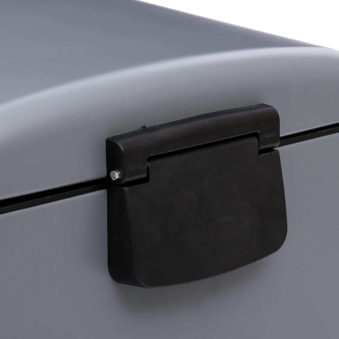 5five Poubelle rectangulaire à pédale métal 30L, Gris