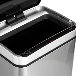 5five Poubelle rectangulaire automatique 40L, Inox