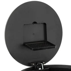 5five Poubelle ronde à pédale métal 30L, Inox noir