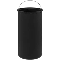 5five Poubelle ronde avec couvercle bambou 30L, Noir