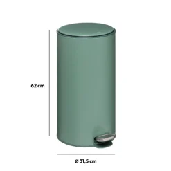 5five Poubelle ronde en métal 30L, Vert