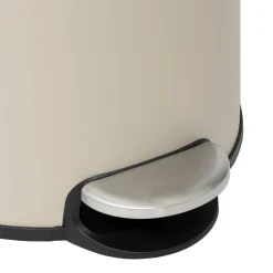 5five Poubelle ronde Soft Close couvercle bambou 30L, Lin