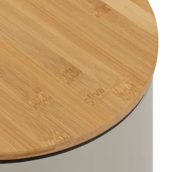 5five Poubelle ronde Soft Close couvercle bambou 30L, Lin