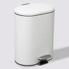 5five Poubelle Soft close métal 6L, Blanc