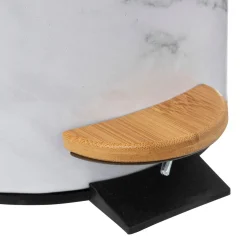 5five Poubelle Soft close métal 3L, Blanc