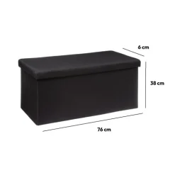 5five Pouf double pliant, Noir