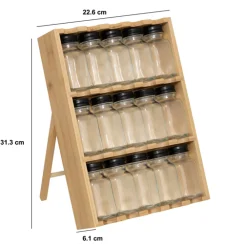5five Présentoir à épices 15 pots, Bambou