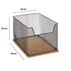 5five Range-bureau bambou, Noir