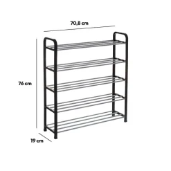 5five Range-chaussures métal x16, Noir