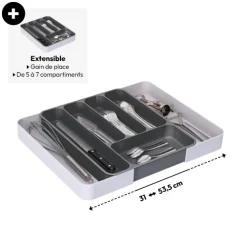 5five Range-couverts extensible, Gris