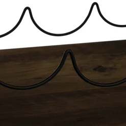 5five Rangement 6 bouteilles indus, Effet bois foncé