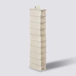 5five Rangement chaussures 10 cases avec panier, Beige