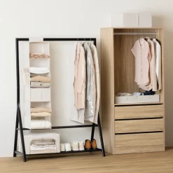 5five Rangement chaussures 10 cases avec panier, Beige