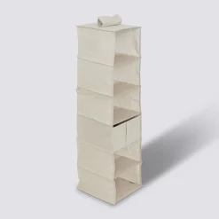 5five Rangement chaussures 6 cases avec panier, Beige