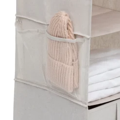 5five Rangement chaussures 6 cases avec panier, Beige