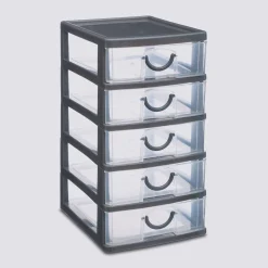 5five Rangement tour plastique 5 tiroirs, Grand modèle