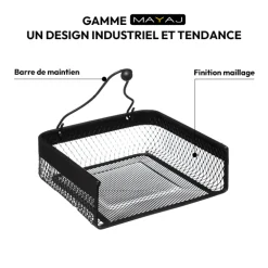 5five Range-serviettes 18,5x18,5cm, Noir