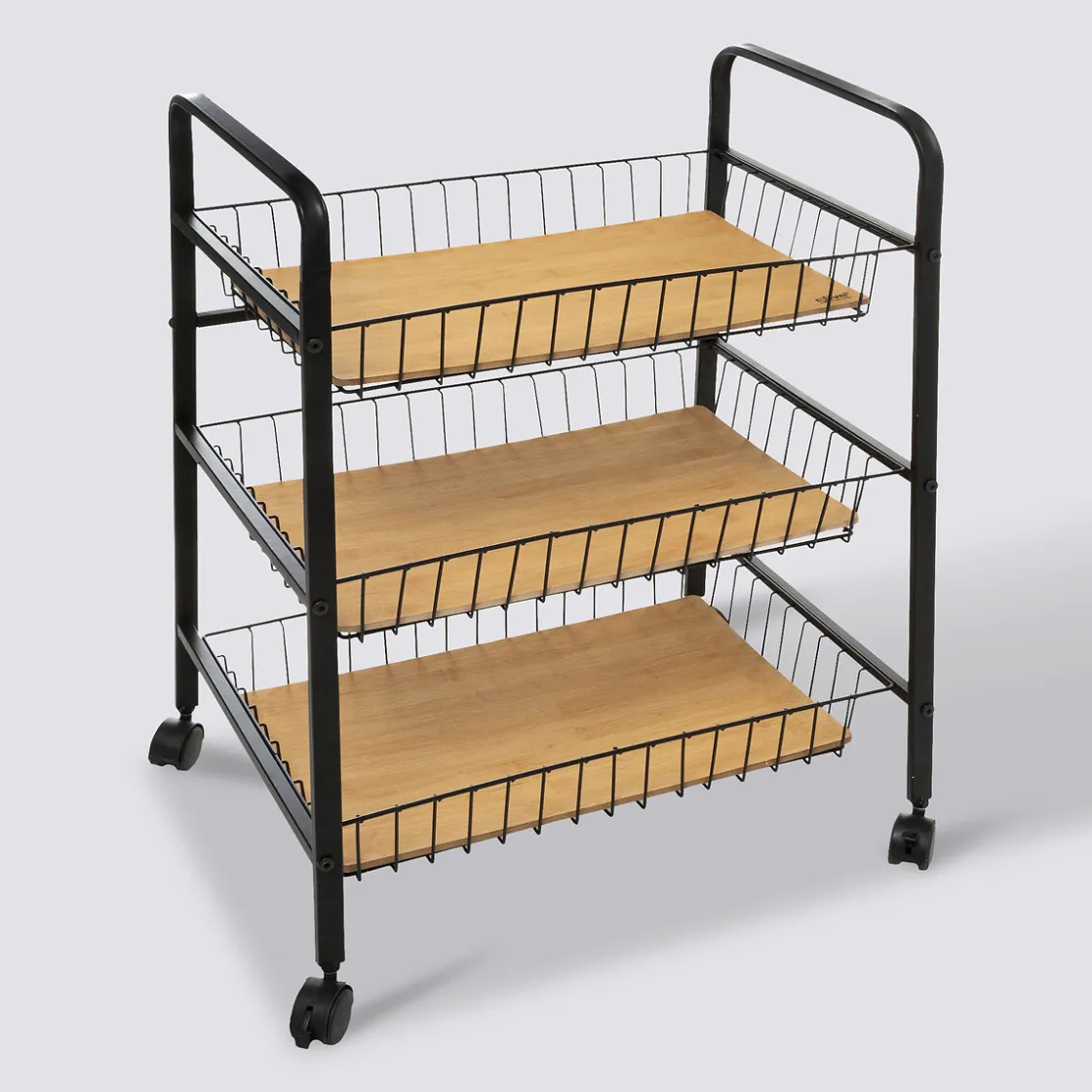 5five Resserre à roulettes 3 étages, Noir