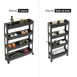 5five Resserre extensible 4 niveaux, Noir