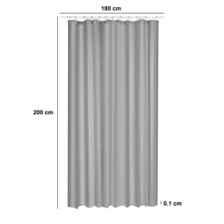 5five Rideau de douche 180x200cm, Gris