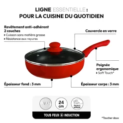 5five Sauteuse Aluminium, 24 cm