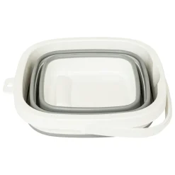 5five Seau rétractable 5L, Gris et blanc