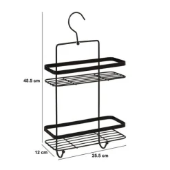 5five Serviteur de douche 2 niveaux, Noir